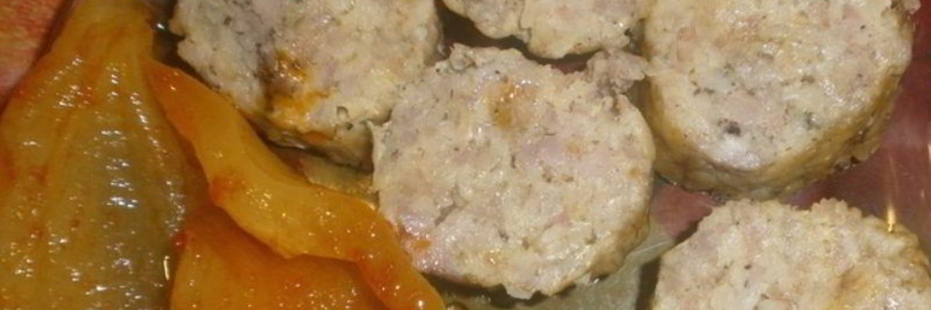 Мясной рулет с вермишелью на пару