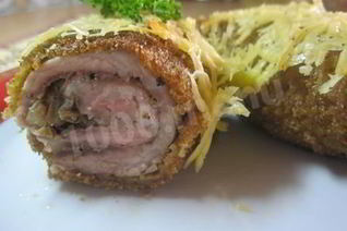 Мясные рулетики с грибами