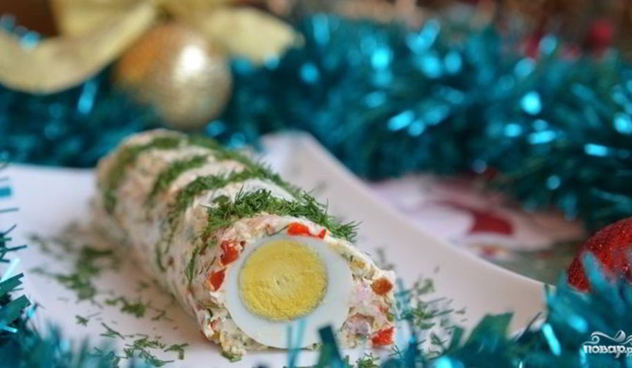 Рецепт праздничный рулет с креветками