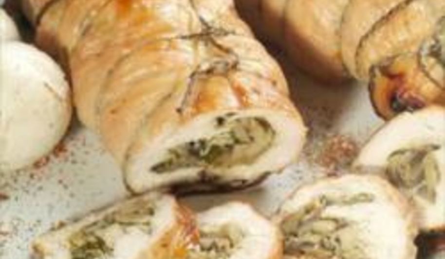 Рецепт рулет из филе индейки с грибами