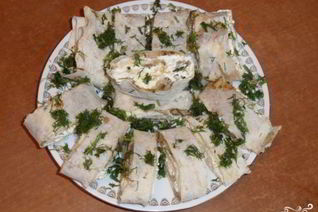 Рулет из лаваша с шампиньонами