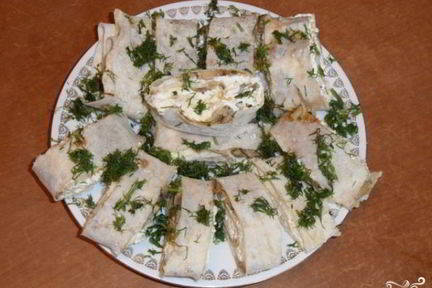 Рулет из лаваша с шампиньонами