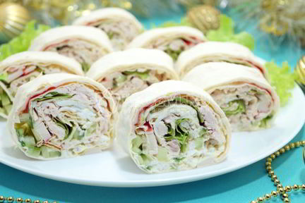 Рулет из лаваша Северное сияние