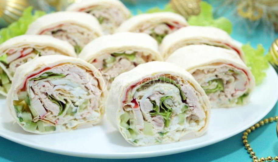 Рецепт рулет из лаваша северное сияние