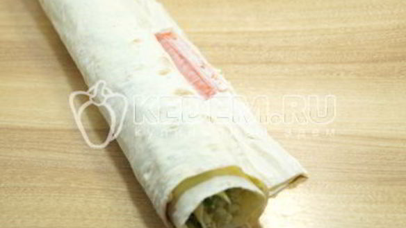 ШАГ 4. рулет из лаваша северное сияние