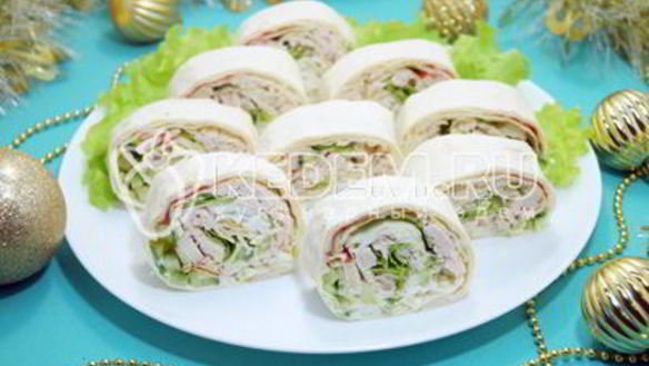 ШАГ 6. рулет из лаваша северное сияние