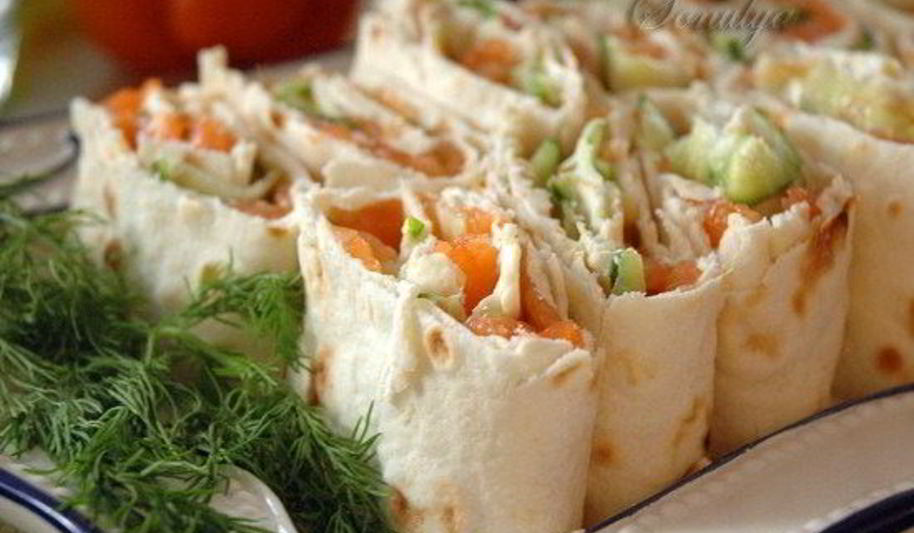 Рецепт рулет из семги и сыра