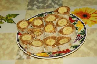 Рулет с бананом Веселая обезьянка