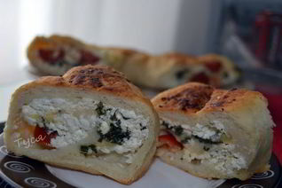 Рулет с трехцветной начинкой