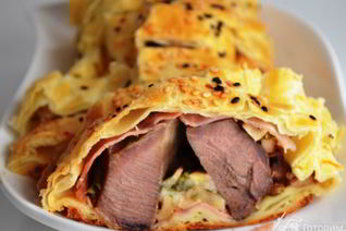 Рулет со свиным языком