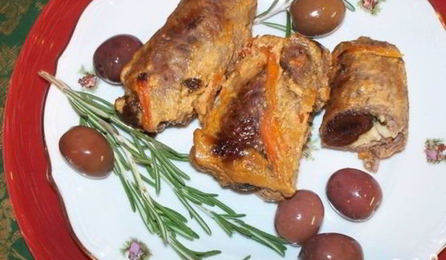 Рецепт рулетики из говядины с черносливом