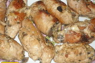 Рулетики из индейки с начинкой