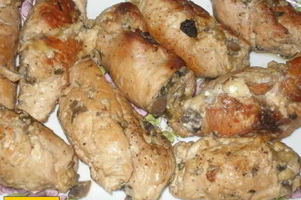 Рулетики из индейки с начинкой