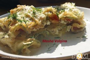 Рулетики из кабачков и помидоров