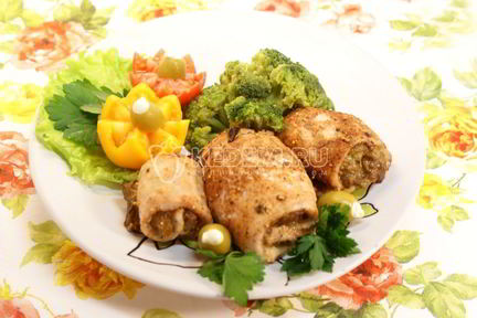 Рулетики с грибами