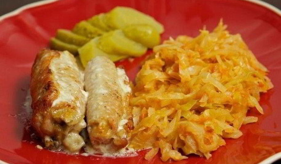 Рецепт рулеты из свинины с грибами