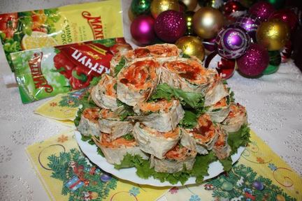 Рулеты с морковью по-корейски