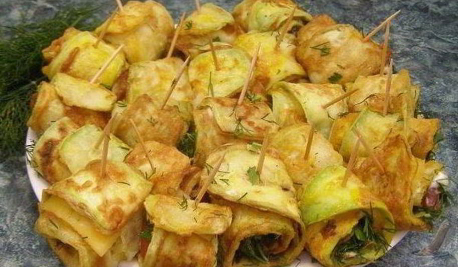 Рецепт рулеты тещин язык из кабачка