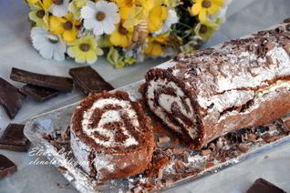 Шоколадный рулет без муки