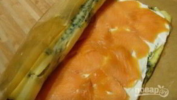 ШАГ 7. сырный рулет с лососем