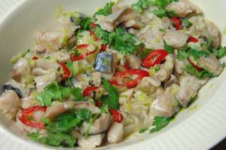 Севиче с зеленым салатом