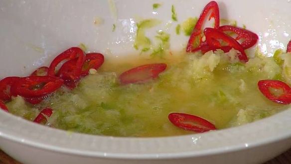 ШАГ 4. севиче с зеленым салатом