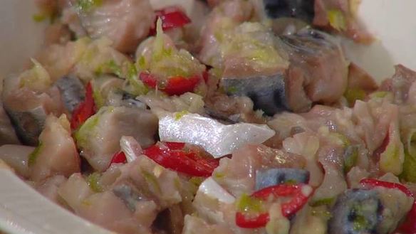 ШАГ 5. севиче с зеленым салатом