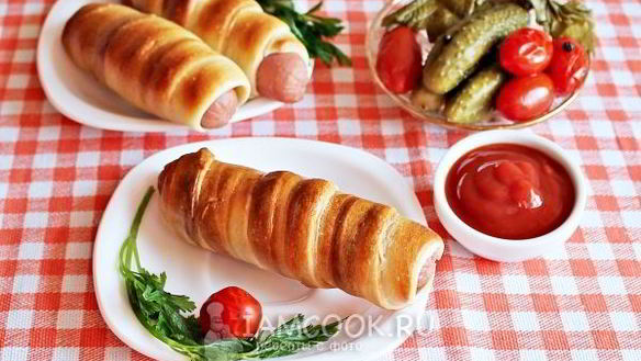 ШАГ 13. сосиски в тесте без дрожжей