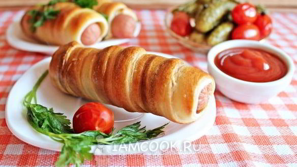 ШАГ 14. сосиски в тесте без дрожжей