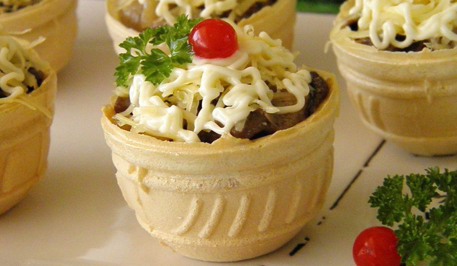 Рецепт тарталетки с грибами