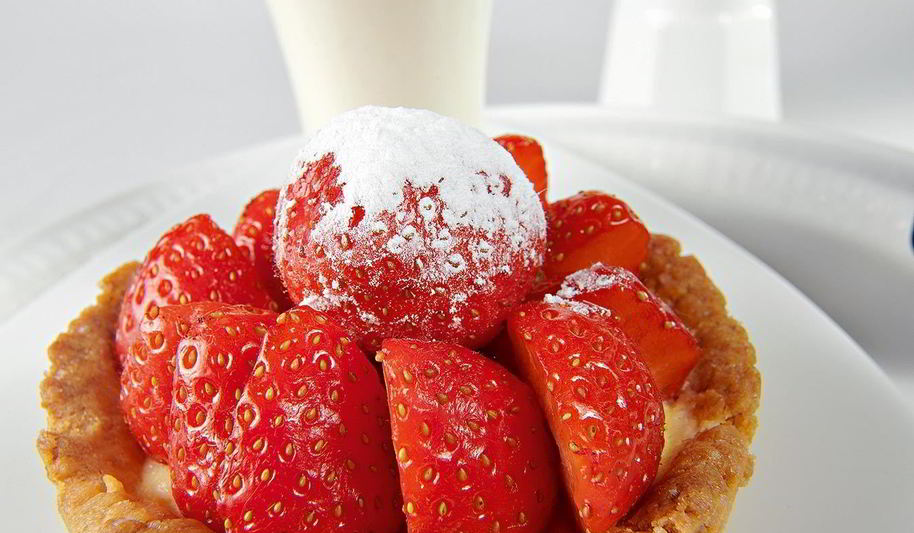 Рецепт клубничный тарт с сырным наполнителем