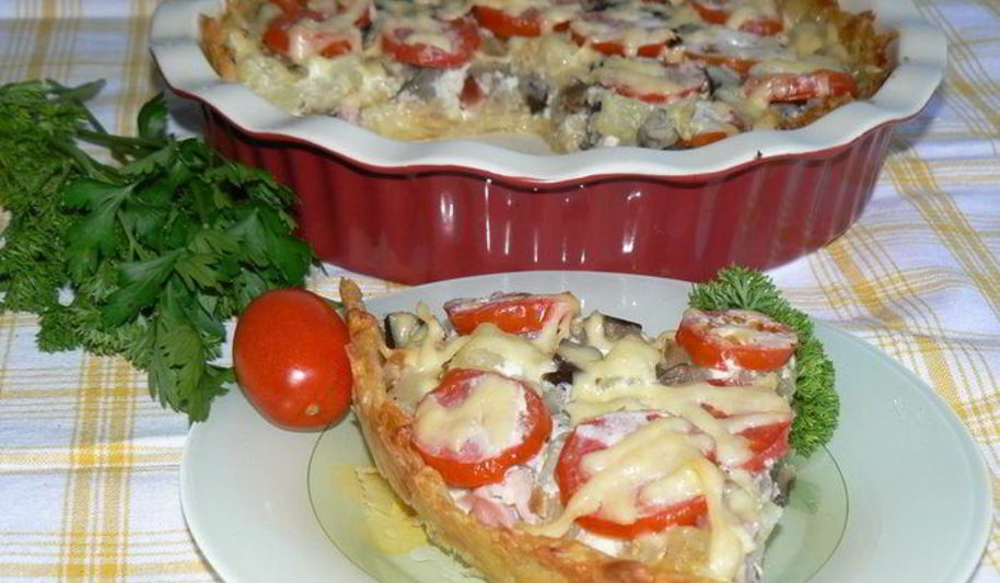 Рецепт летний овощной тарт с корейкой