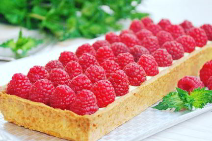 Малиновый тарт с кремом Дипломат