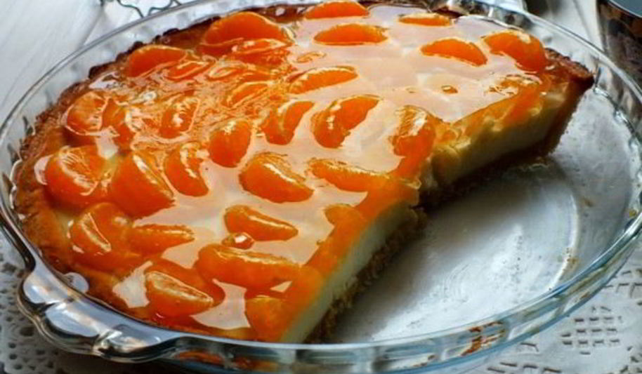 Рецепт нежный тарт с мандаринами