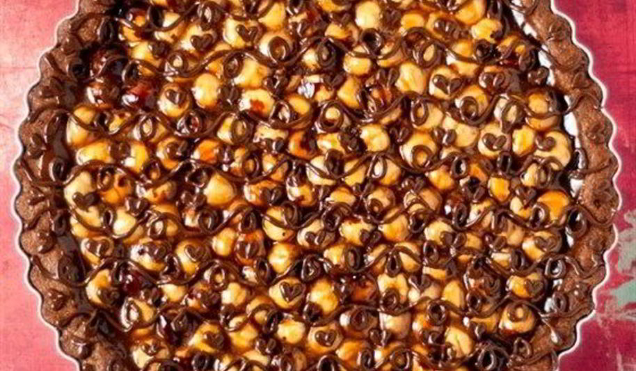 Рецепт шоколадно-карамельно-ореховый тарт