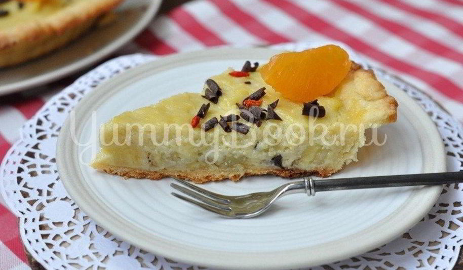 Рецепт тарт с бананом и кокосовым молоком