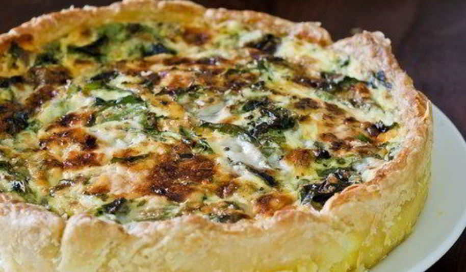 Рецепт тарт с черемшой, беконом и рикоттой