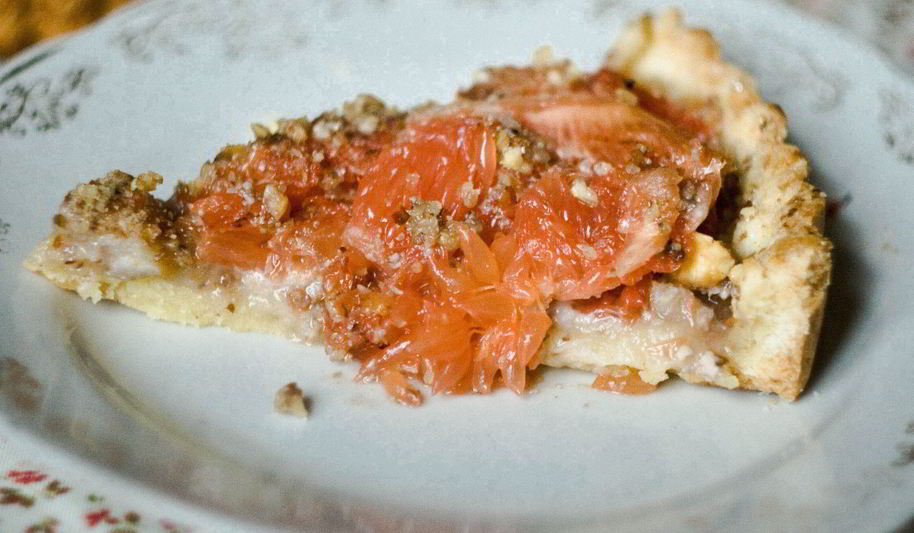 Рецепт тарт с грушей и грейпфрутом