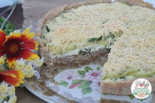 Тарт с кабачками и творогом