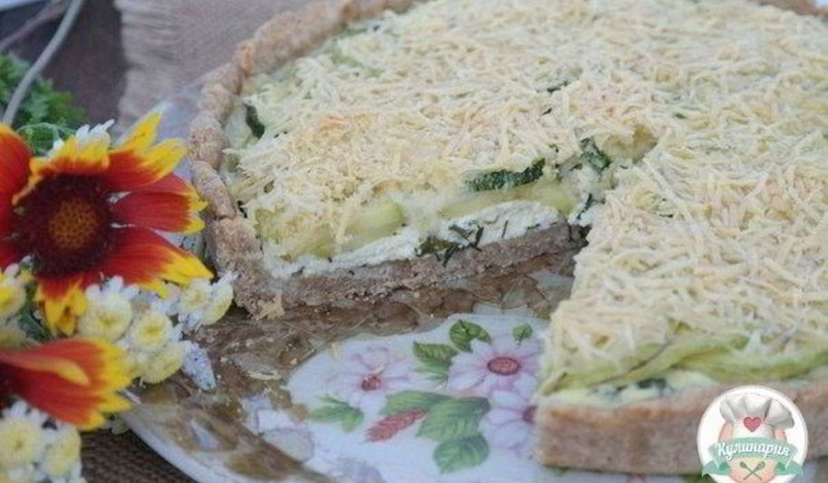 Рецепт тарт с кабачками и творогом