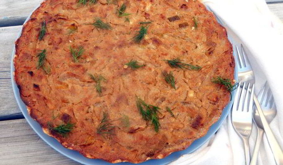 Рецепт тарт с карамелизованным луком и рикоттой