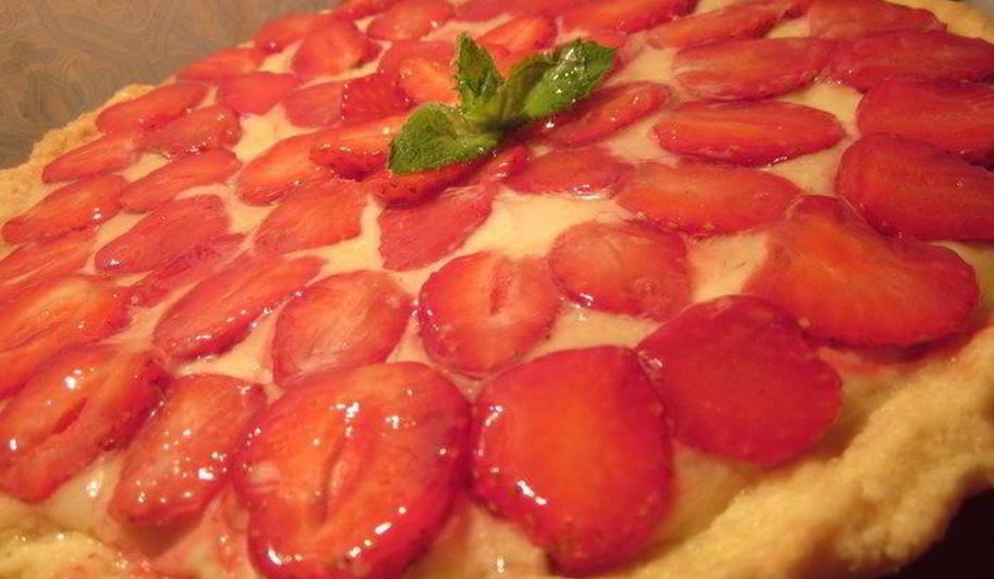 Рецепт тарт с клубникой и белым шоколадом