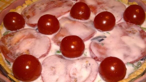 ШАГ 9. тарт с помидорами, фетой и зеленью