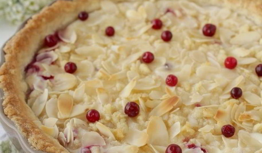 Рецепт тарт с рикоттой и брусникой