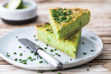 Тарт со сметаной и зеленым луком