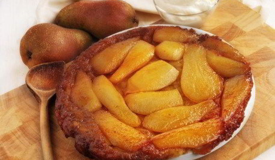 Рецепт тонкий грушевый тарт с корицей