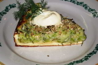 Творожный тарт с кабачковой начинкой