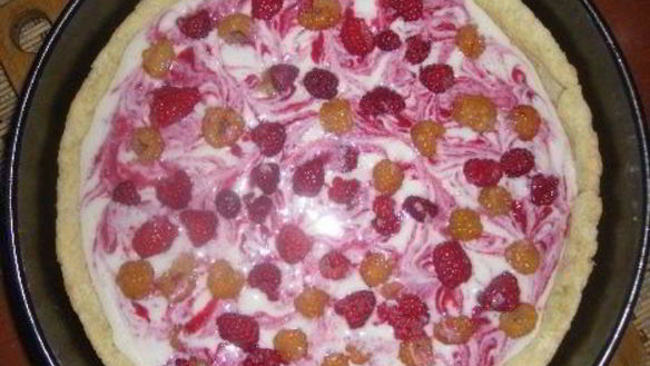 ШАГ 2. творожный тарт с малиной и заварным кремом