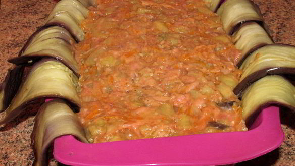 ШАГ 6. террин из баклажанов и фарша