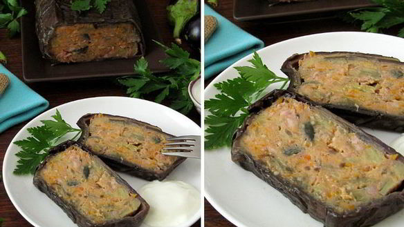 ШАГ 8. террин из баклажанов и фарша